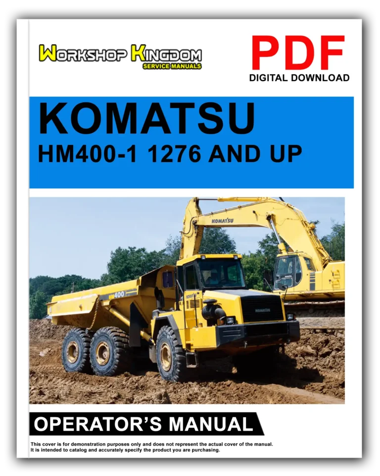 KOMATSU HM400-1 1276 AND UP Operator’s Manual – English – PDF Download