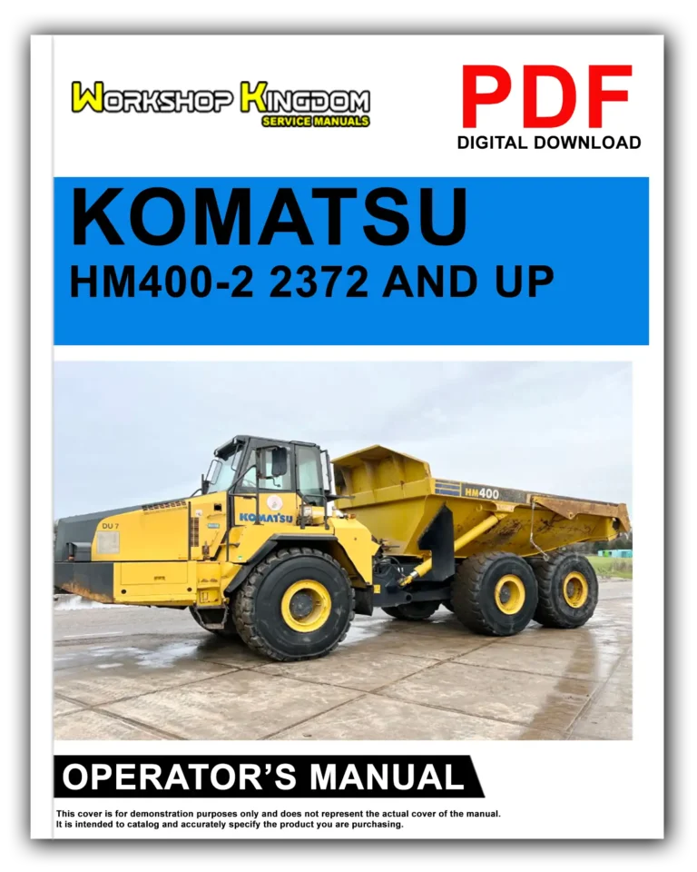 KOMATSU HM400-2 2372 AND UP Operator’s Manual – English – PDF Download
