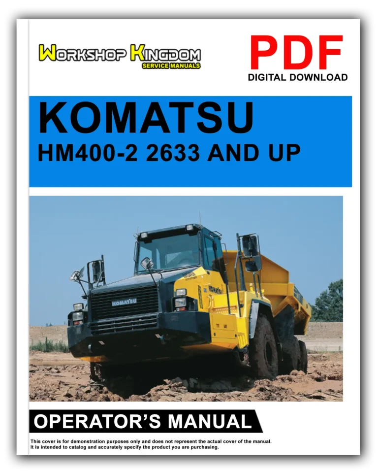 KOMATSU HM400-2 2633 AND UP Operator’s Manual – English – PDF Download