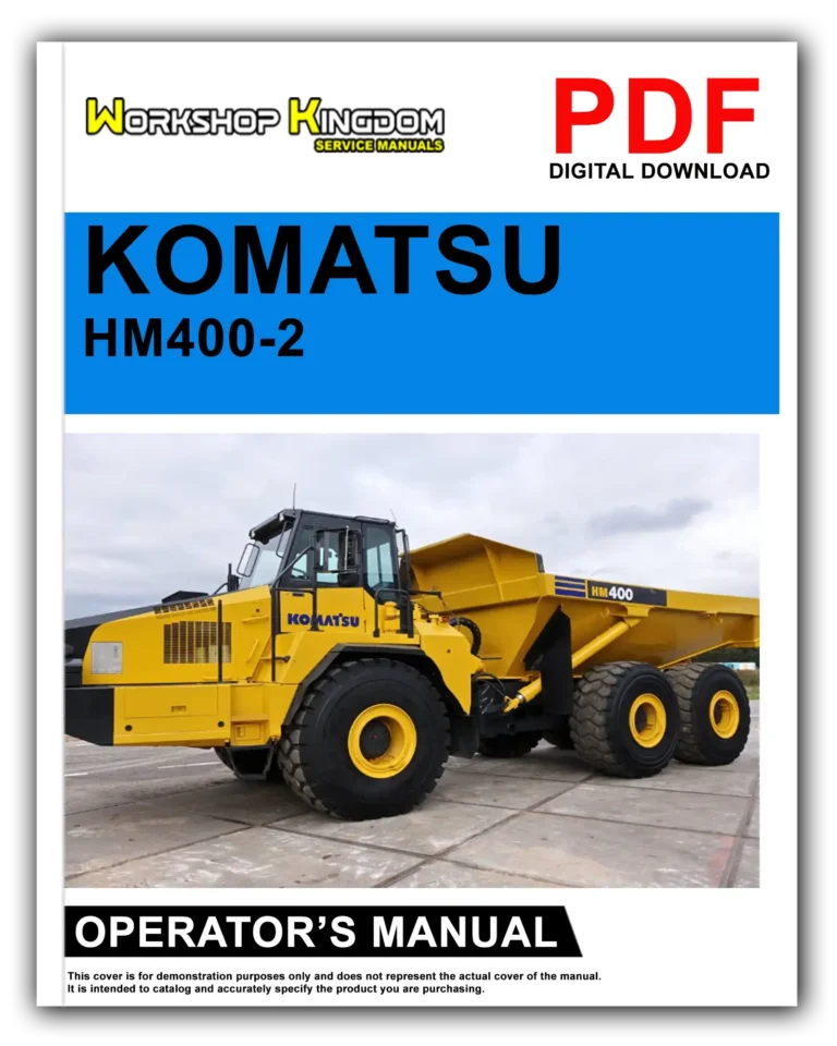 KOMATSU HM400-2 Operator’s Manual – English – PDF Download