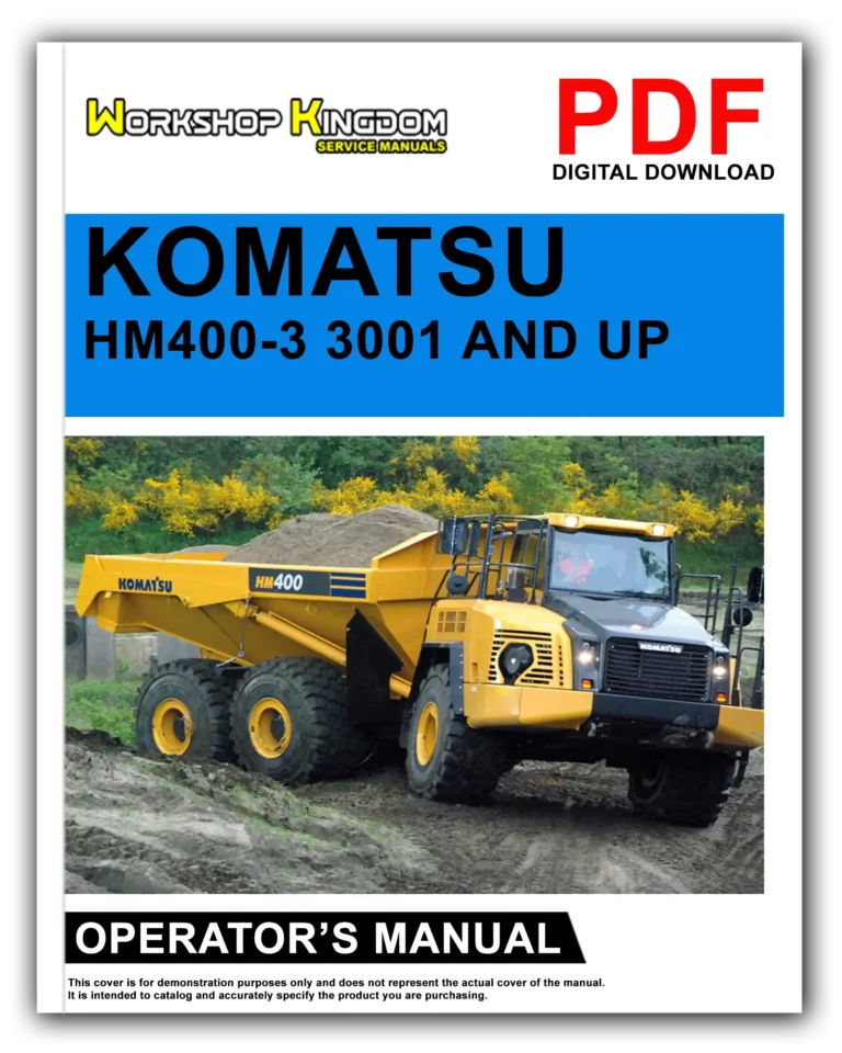 KOMATSU HM400-3 3001 AND UP Operator’s Manual – English – PDF Download