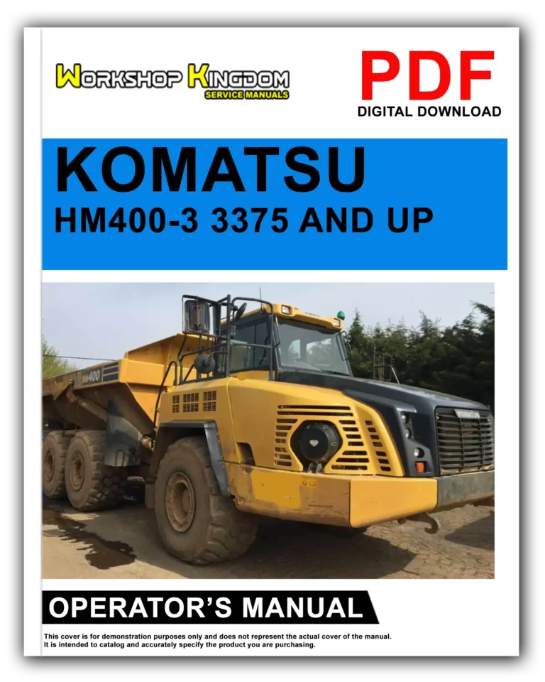 KOMATSU HM400-3 3375 AND UP Operator’s Manual – English – PDF Download