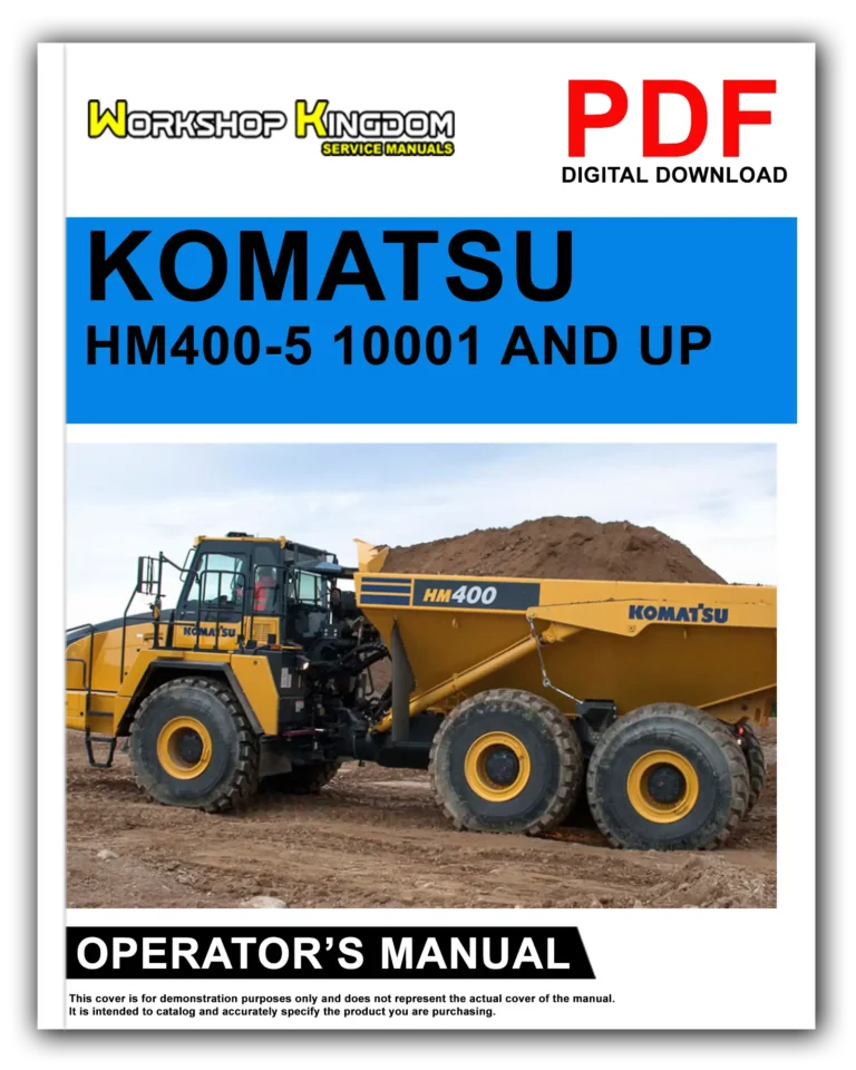 KOMATSU HM400-5 10001 AND UP Operator’s Manual – English – PDF Download