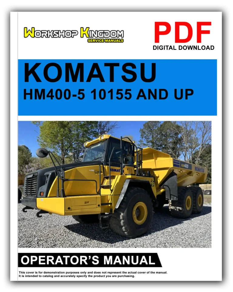 KOMATSU HM400-5 10155 AND UP Operator’s Manual – English – PDF Download