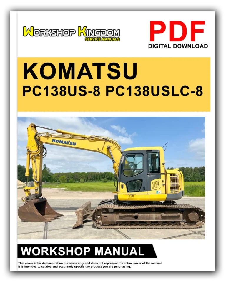 KOMATSU PC138US-8 PC138USLC-8 20001 AND UP Workshop Repair Service Manual – English – PDF Download