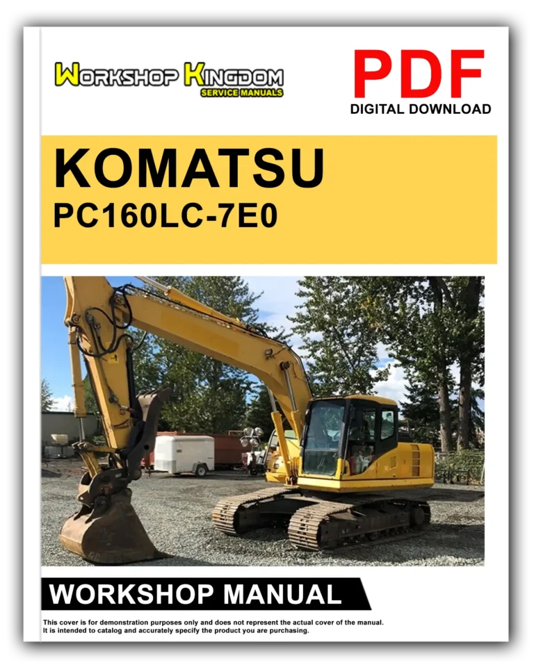 KOMATSU PC160LC-7E0 20001 AND UP Workshop Repair Service Manual – English – PDF Download