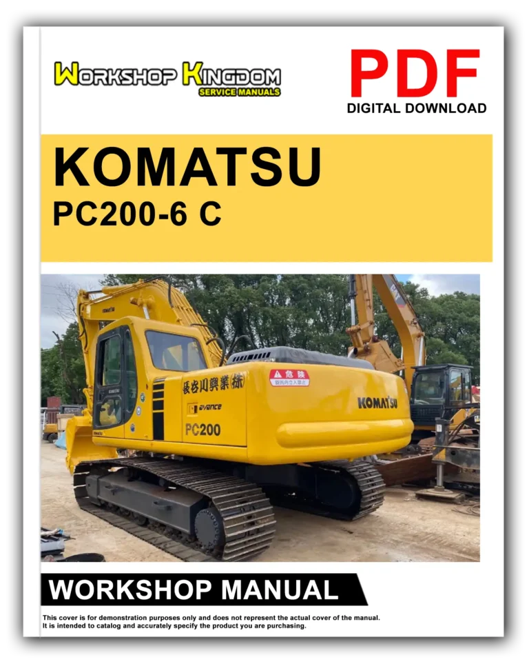 KOMATSU PC200-6 C10001 AND UP Workshop Repair Service Manual – English – PDF Download
