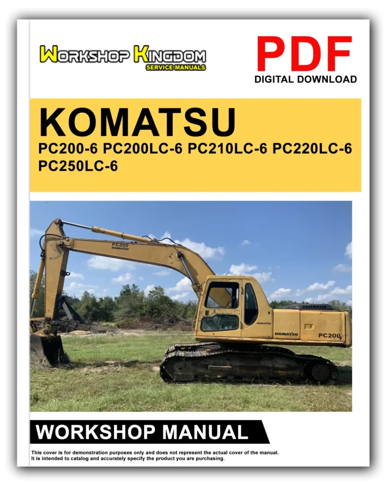 KOMATSU PC200-6 PC200LC-6 PC210LC-6 PC220LC-6 PC250LC-6 A82001 AND UP Workshop Repair Service Manual – English – PDF Download