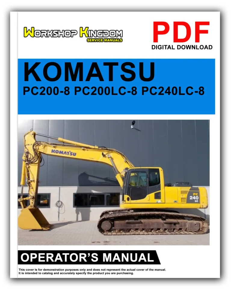 KOMATSU PC200-8 PC200LC-8 PC240LC-8 Operator’s Manual – English – PDF Download