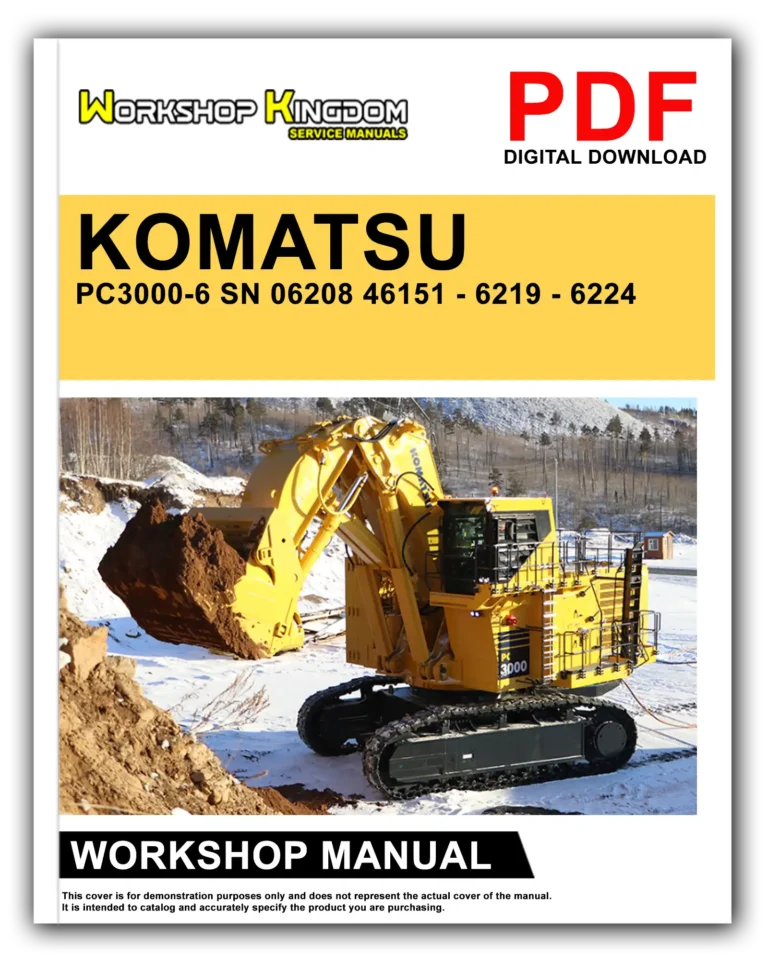 KOMATSU PC3000-6 06208 46151 6219 6224 Workshop Repair Service Manual – English – PDF Download