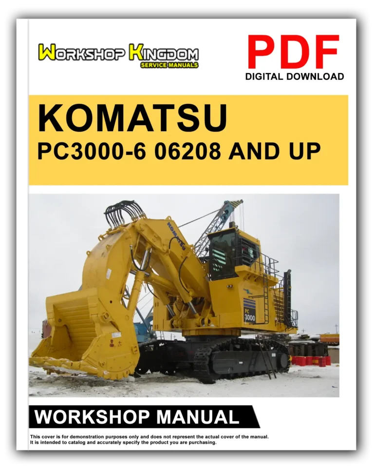 KOMATSU PC3000-6 06208 AND UP Workshop Repair Service Manual – English – PDF Download
