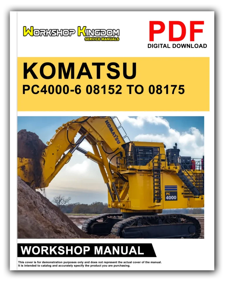 KOMATSU PC4000-6 08152 TO 08175 Workshop Repair Service Manual – English – PDF Download