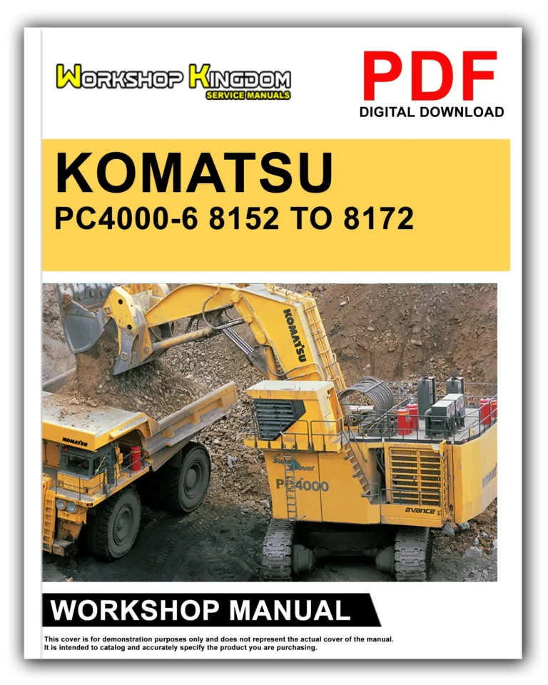 KOMATSU PC4000-6 8152 TO 8172 Workshop Repair Service Manual – English – PDF Download