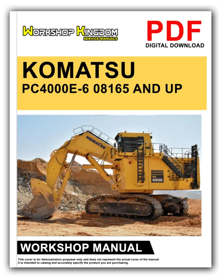 KOMATSU PC4000E-6 08165 AND UP Workshop Repair Service Manual – English – PDF Download