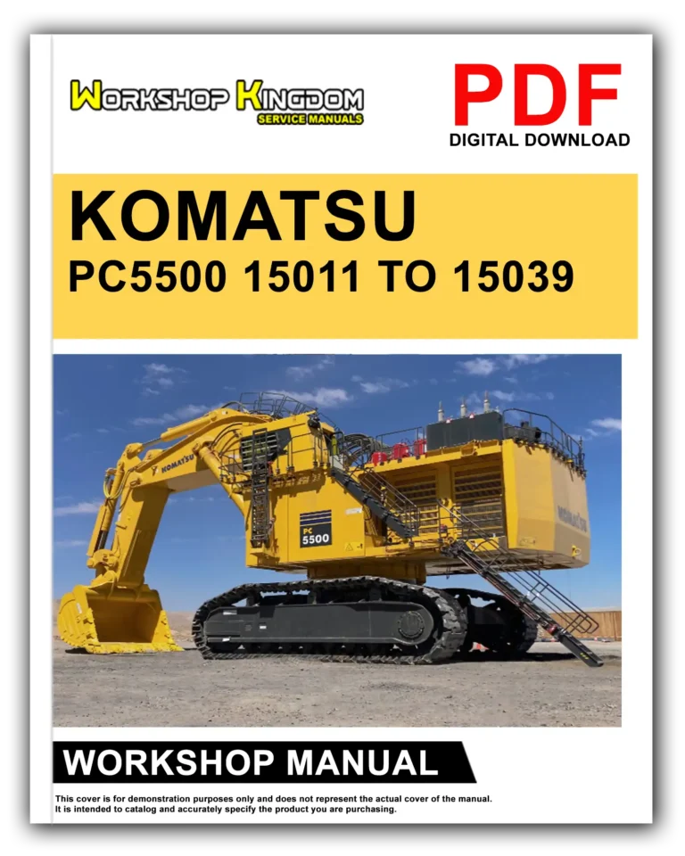 KOMATSU PC5500 15011 TO 15039 Workshop Repair Service Manual – English – PDF Download