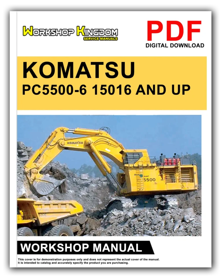 KOMATSU PC5500-6 15016 AND UP Workshop Repair Service Manual – English – PDF Download