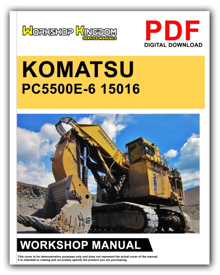 KOMATSU PC5500E-6 15016 AND UP Workshop Repair Service Manual – English – PDF Download