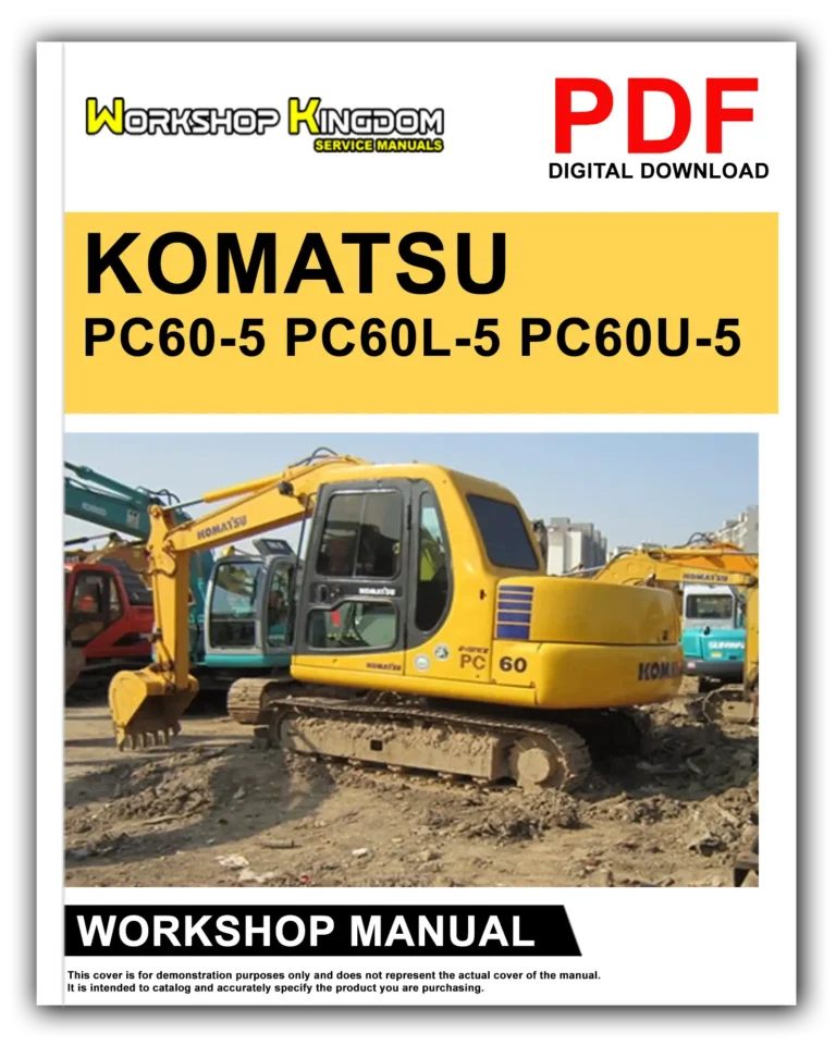 KOMATSU PC60-5 PC60L-5 PC60U-5 Workshop Repair Service Manual – English – PDF Download