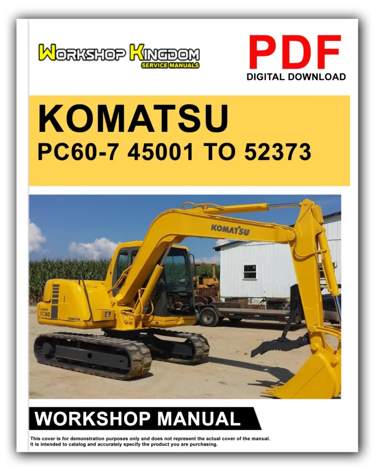 KOMATSU PC60-7 45001 TO 52373 Workshop Repair Service Manual – English – PDF Download