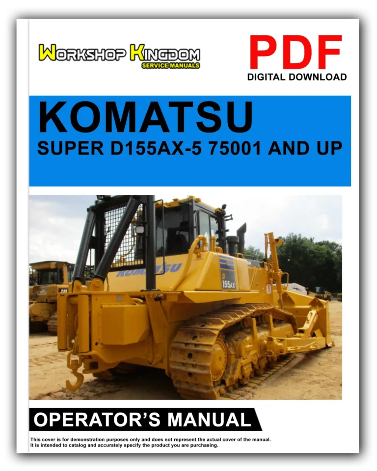 KOMATSU SUPER D155AX-5 75001 AND UP Operator’s Manual – English – PDF Download
