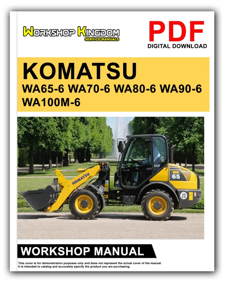 KOMATSU WA65-6 WA70-6 WA80-6 WA90-6 WA100M-6 Workshop Repair Service Manual – English – PDF Download