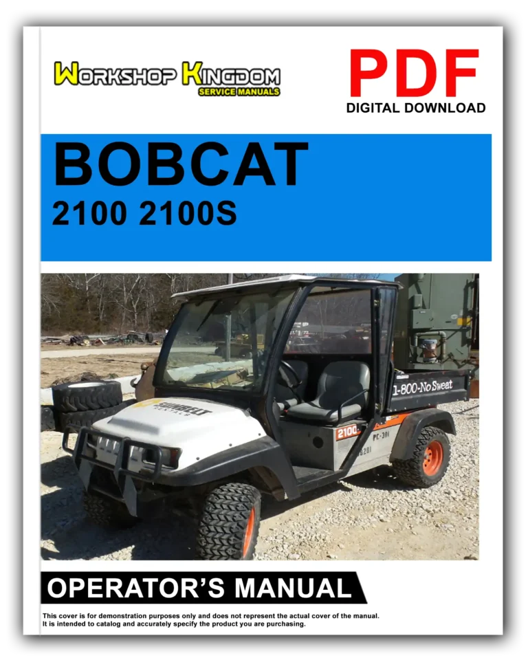 BOBCAT 2100 2100S UTILITY VEHICLE Operator’s Manual – English – PDF Download