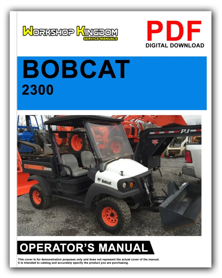 BOBCAT 2300 UTILITY VEHICLE Operator’s Manual – English – PDF Download