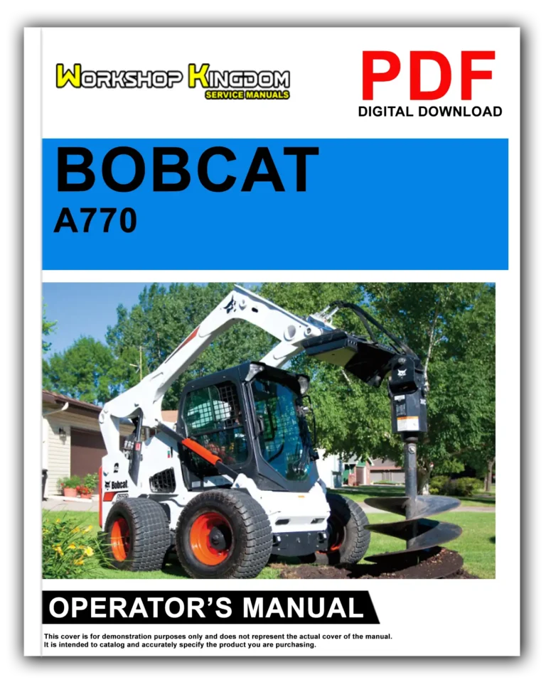 BOBCAT A770 Operator’s Manual – English – PDF Download