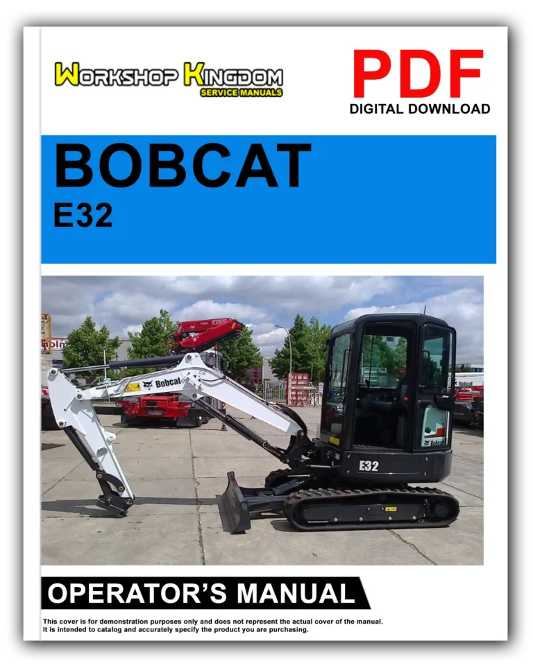 BOBCAT E32 Operator’s Manual – English – PDF Download
