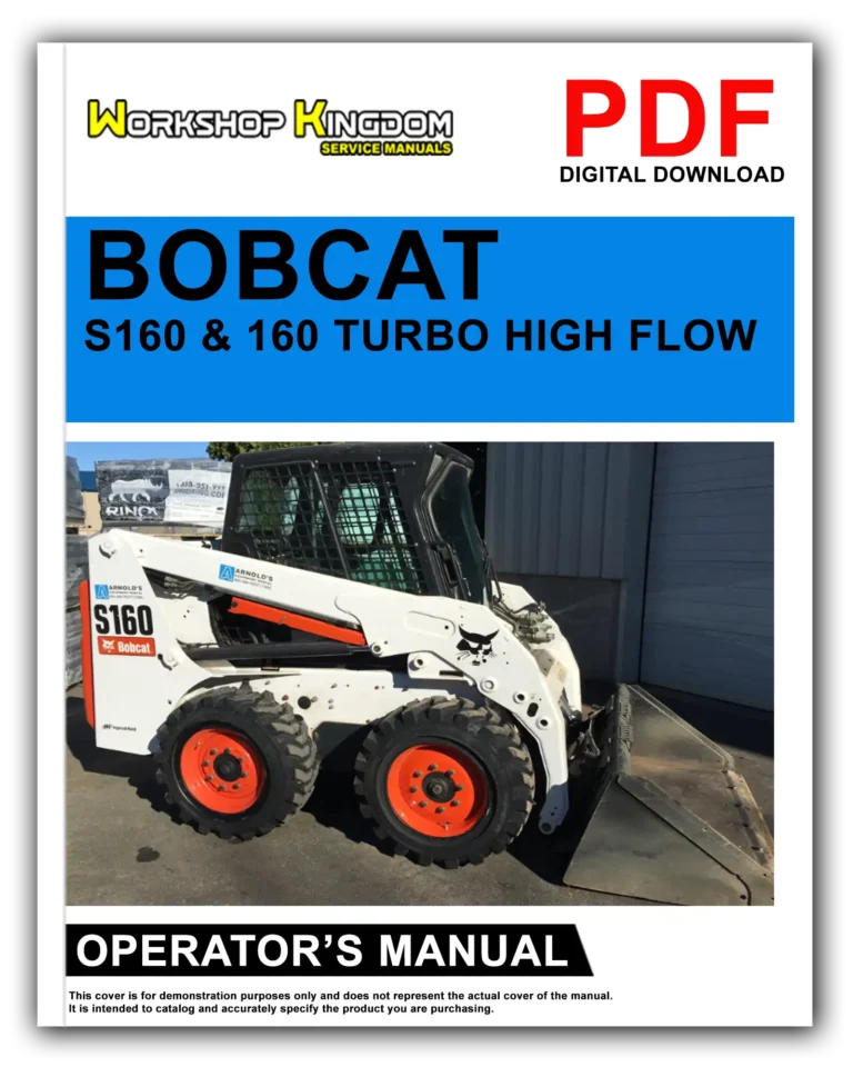 BOBCAT S160 & 160 TURBO Operator’s Manual – English – PDF Download