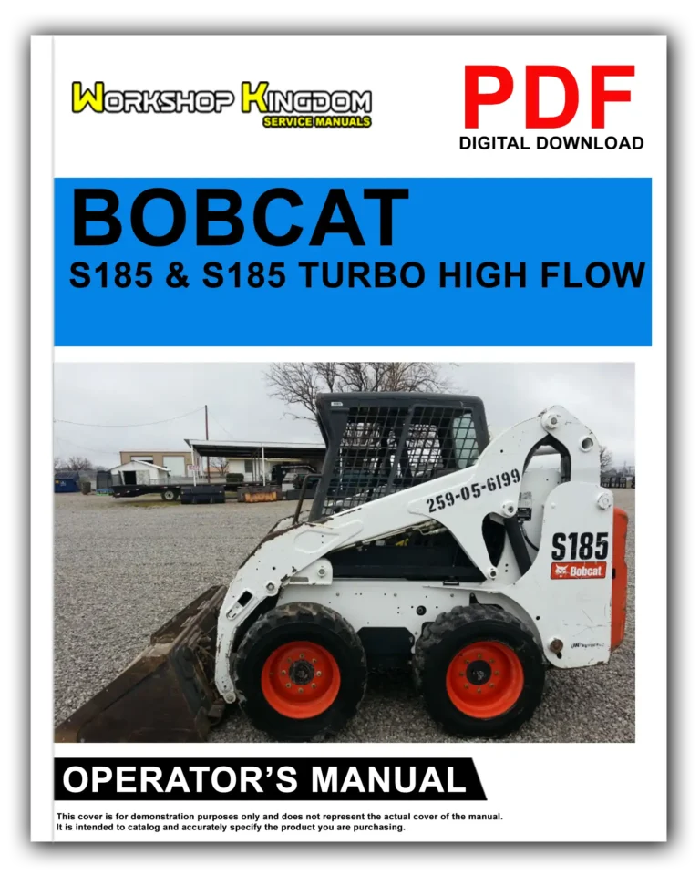BOBCAT S185 & S185 TURBO HIGH FLOW Operator’s Manual – English – PDF Download