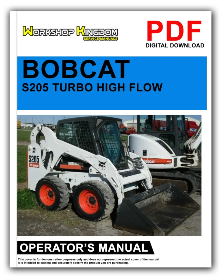 BOBCAT S205 TURBO Operator’s Manual – English – PDF Download