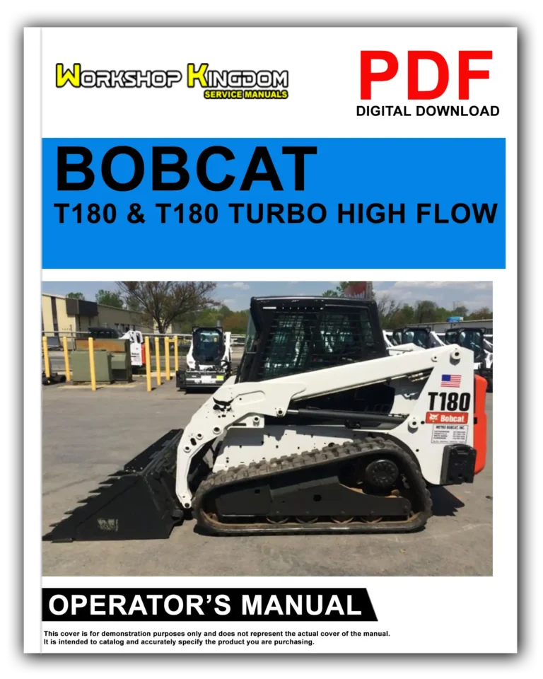 BOBCAT T180 & T180 TURBO Operator’s Manual – English – PDF Download