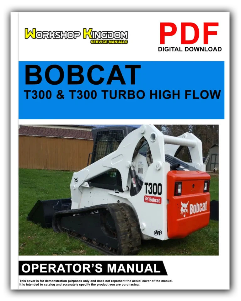 BOBCAT T300 & T300 TURBO Operator’s Manual – English – PDF Download