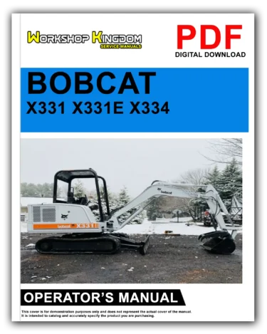 BOBCAT X331 X331E X334 Operator’s Manual – English – PDF Download