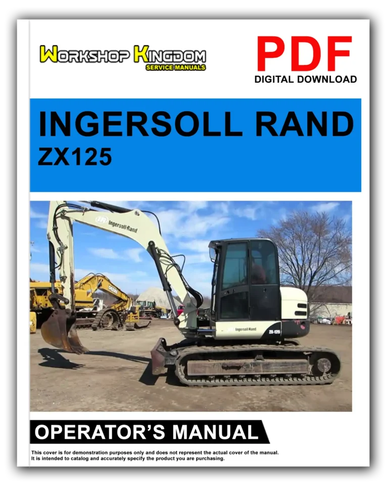 INGERSOLL RAND ZX125 Operator’s Manual – English – PDF Download