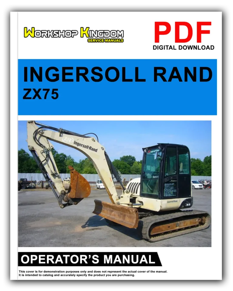 INGERSOLL RAND ZX75 Operator’s Manual – English – PDF Download