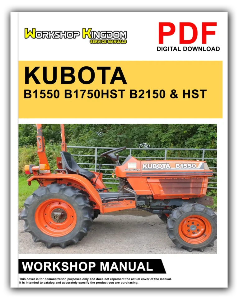 KUBOTA B1550 B1750HST B2150 & HST Workshop Repair Service Manual – English – PDF Download