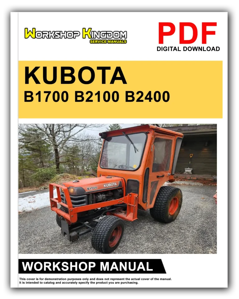 KUBOTA B1700 B2100 B2400 Workshop Repair Service Manual – English – PDF Download