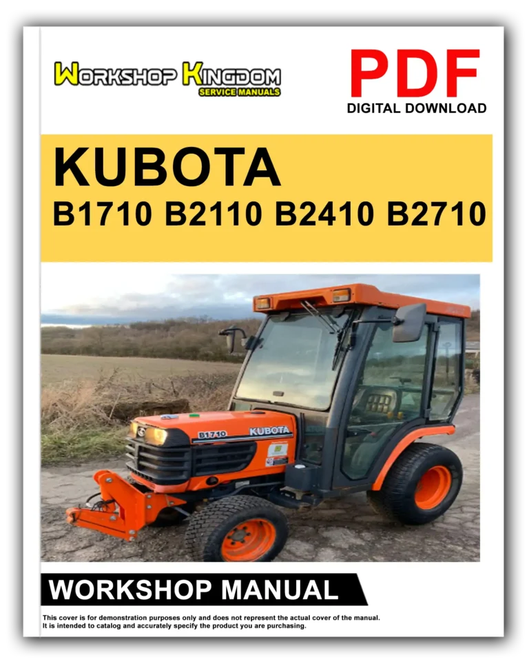 KUBOTA B1710 B2110 B2410 B2710 Workshop Repair Service Manual – English – PDF Download