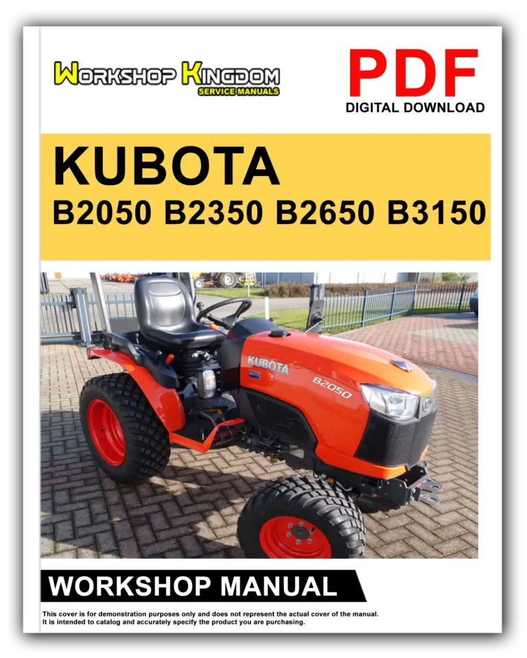 KUBOTA B2050 B2350 B2650 B3150 Workshop Repair Service Manual – English – PDF Download