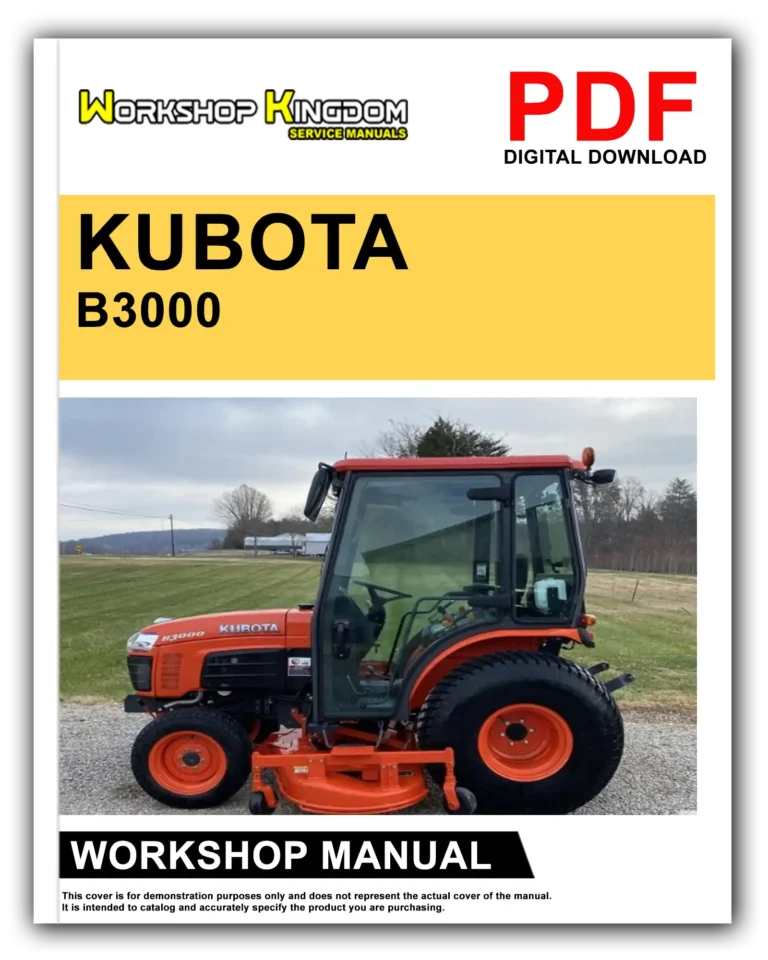 KUBOTA B3000 Workshop Repair Service Manual – English – PDF Download