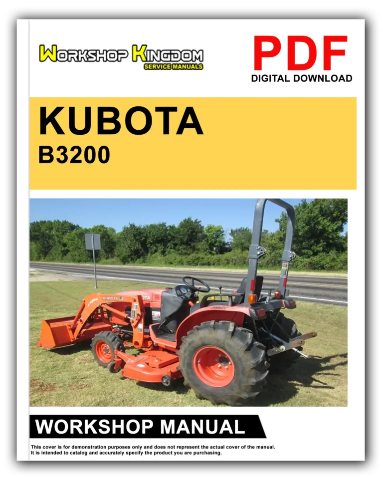 KUBOTA B3200 Workshop Repair Service Manual – English – PDF Download