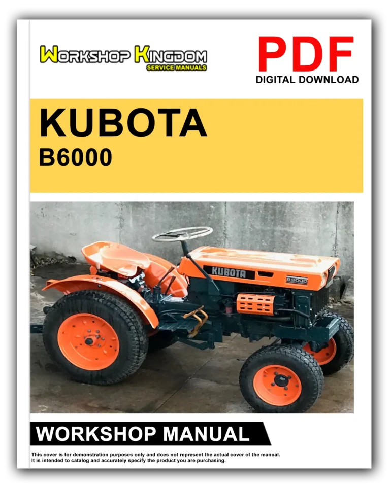 KUBOTA B6000 Workshop Repair Service Manual – English – PDF Download