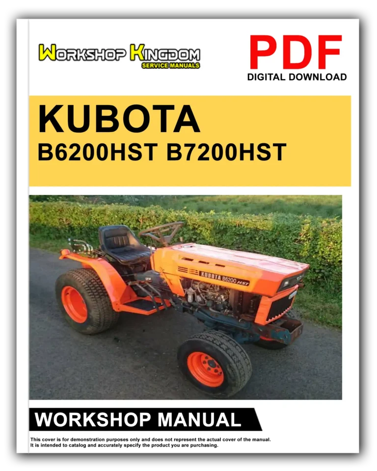 KUBOTA B6200HST B7200HST Workshop Repair Service Manual – English – PDF Download