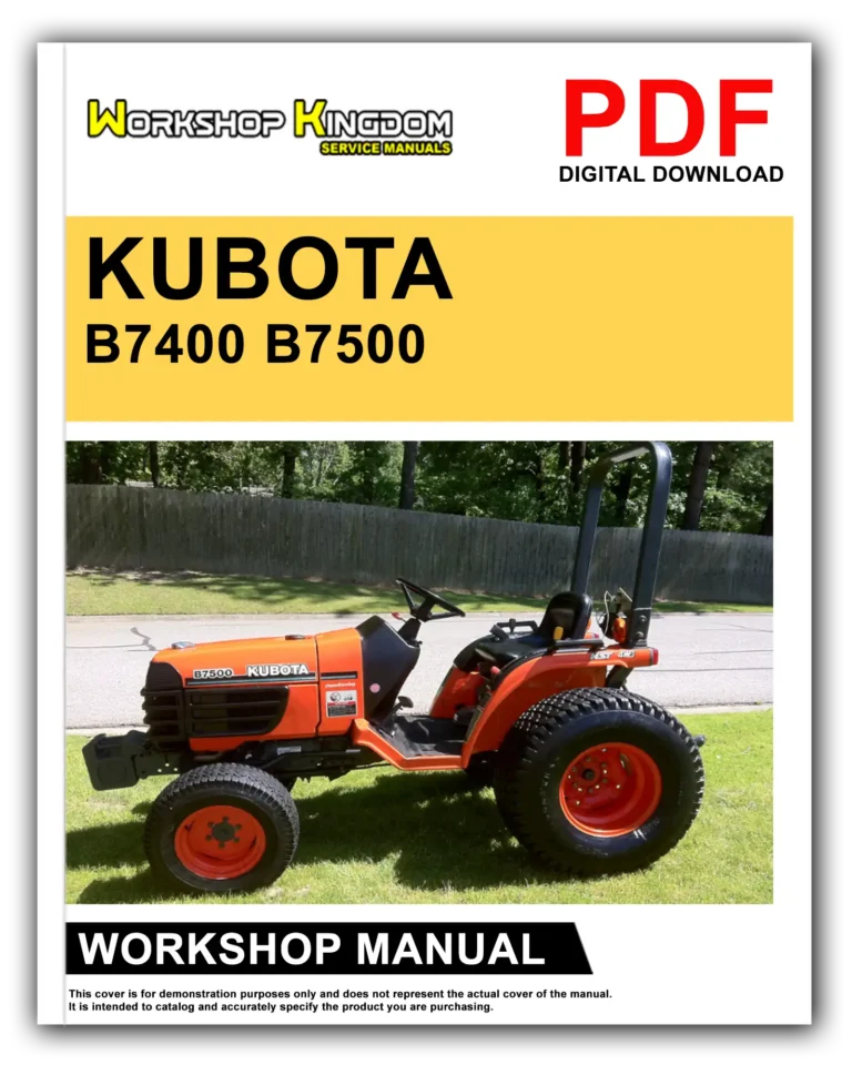KUBOTA B7400 B7500 Workshop Repair Service Manual – English – PDF Download