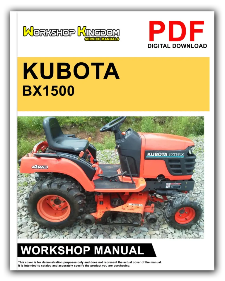 KUBOTA BX1500 Workshop Repair Service Manual – English – PDF Download