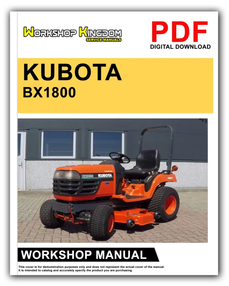 KUBOTA BX1800 Workshop Repair Service Manual – English – PDF Download