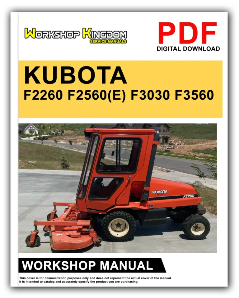 KUBOTA F2260 F2560(E) F3030 F3560 Workshop Repair Service Manual – English – PDF Download
