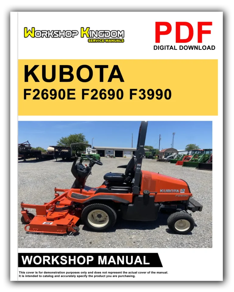KUBOTA F2690E F2690 F3990 Workshop Repair Service Manual – English – PDF Download